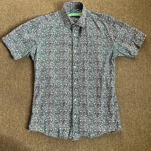 f.nebuloni summer floral button down. Size small.